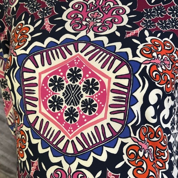 Eliza J Vibrant Floral Long Sleeve tunic Dress multicolour, size 8 - Picture 5 of 7